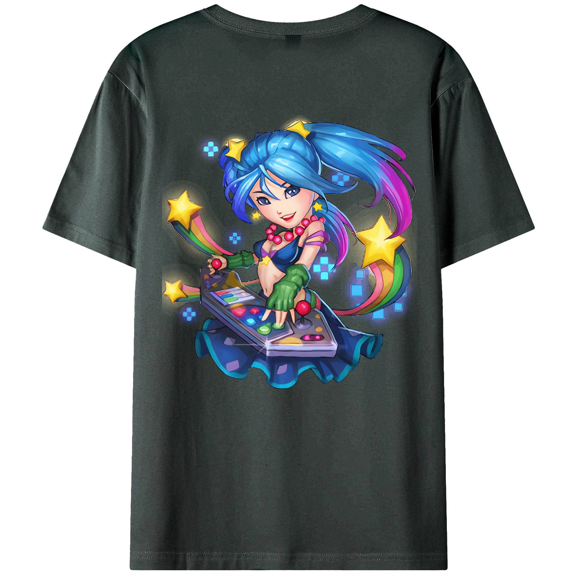 （画像用） リーグ・オブ・レジェンド League of Legends LOL 綿100％ メンズ半袖Tシャツ（バックプリント） 通気性